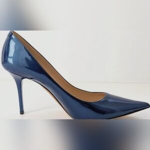 Jimmy Choo Abel Blue Stiletto Heels with Pointed Toe and Elegant Design